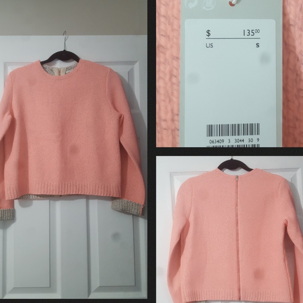 Peachy pink COS shirt full zipper down back